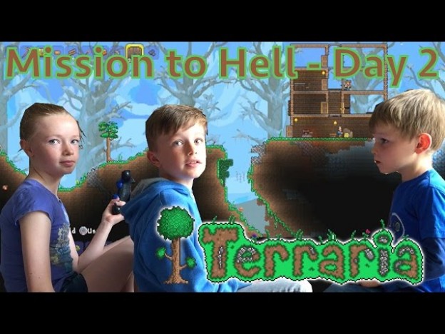 Kids Play Terraria Part 2 – Mission to Hell (Younger Brother Bother)